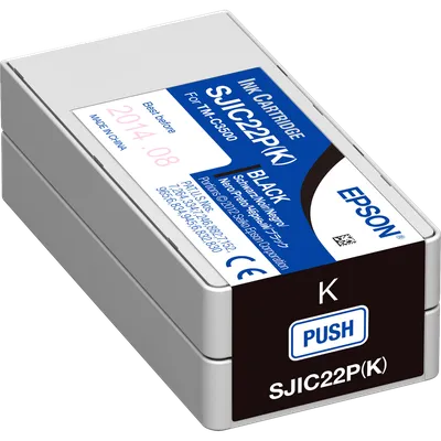 Картридж струйный Epson SJIC22P(K) (C33S020601), черный, оригинальный