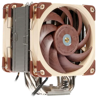 Кулер для процессора/ CPU Cooler Noctua NH-U12A (169W, 4-pin PWM, 158mm, Al/Cu, 7x6mm, 2x120x120x25mm, 60CFM, 22.6dBA, 2000RPM, S: 1851/1700/1200/115X, AM5/AM4, Beige/Brown)