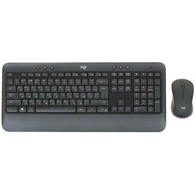 Комплект клавиатура и мышь Logitech  беспроводной MK540 Advanced |920-008686| клавиатура черная, мультимедийная, 114 |920-008686| клавиш с защитой от воды, мышь черная, оптическая 1000dpi, 3 кнопки, 2.4GHz, USB-ресивер (077478) {4}