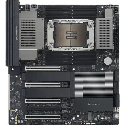 Серверная материнская плата ASUS PRO WS W890-SAGE, 1xLGA 4710-2, Intel W890, 8xDDR5, 4xSATA, 4xM.2, 4xPCIe 5.0 x16, 1xPCIe 4.0 x16, 2xDP, 1x2.5Gb LAN, 1x10Gb LAN, 2xUSB-C 40Gbps (USB4 / Gen3x2), 6xUSB-A 10Gbps, 2xUSB-A 2.0, 7.1, SSI CEB