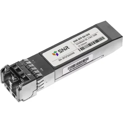 SNR SNR-SFP-SX-1310 Двухволоконный модуль , SFP 1000Base-SX, разъем LC, рабочая длина волны1310нм, дальность до 2км (12dB), с поддержкой функции DDM