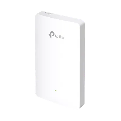 Точка доступа TP-Link - EAP615-WALL, 2.4 и 5 ГГц, 1201Mb/s, IEEE 802.11 a/b/g/n/ac/ax, RJ-45 3 x 1 Гб/с, Web, SNMP, mac address filtering, PoE, цвет белый, EAP615-WALL