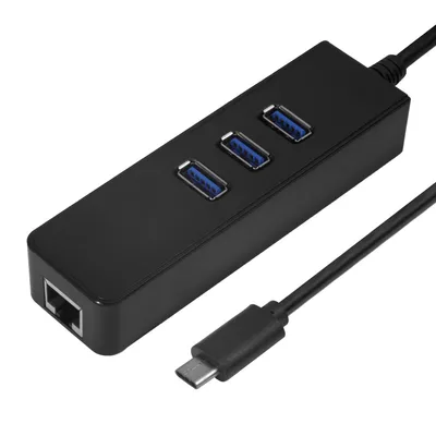 USB-хаб GCR GCR-UC2CL01, Type-C, 3×USB 3.0, Ethernet RJ-45