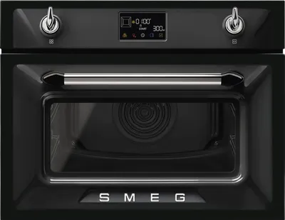 Духовой шкаф SMEG SO4902M1N, электрический, 40 л, СВЧ, 12 функций, класс A+, черный