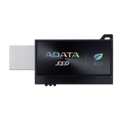 Твердотельный накопитель/ ADATA External SSD SC730, 1000GB, Type-C, Type-A, USB 3.2 Gen2, R/W 600/600 MB/s, 36.8x23.8x9.7mm, Black (5 лет)