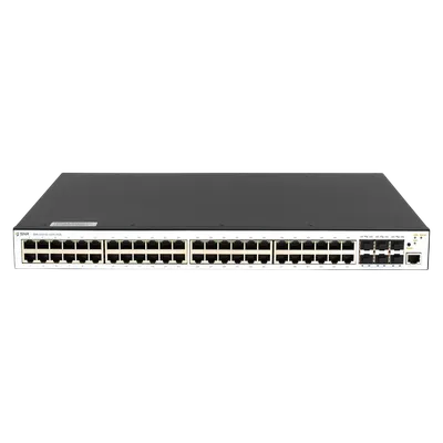 SNR SNR-S5311G-48TX-POE Управляемый PoE коммутатор уровня 2+, 48 портов 10/100/1000Base-T, 6 портов 1/10G SFP+, бюджет PoE 380/760 Вт в зависимости от кол-ва установленных блоков питания. 2 слота БП