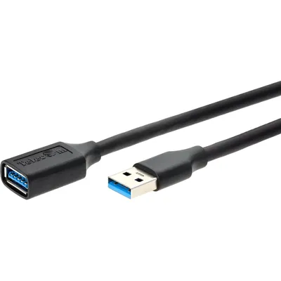 USB удлинитель Telecom - TUS708, USB Type A (F) -> USB Type A (M), USB 3.0, 1 м, цвет чёрный, TUS708-1M