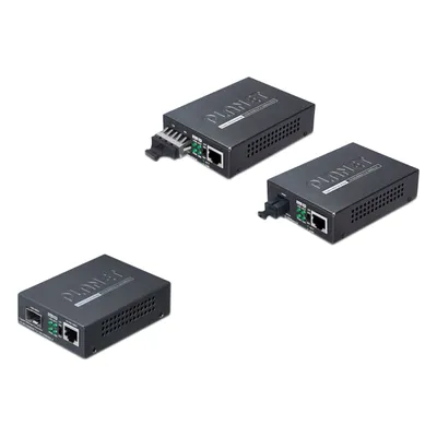 Медиаконвертер Planet GT-806B15, 10/100/1000Base-T to WDM Bi-directional Fiber Converter - 1550nm - 15KM