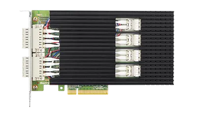 Сетевая карта LR-link LRES8003PF-BP-SR, PCIe x8, 4×10Gb SFP+