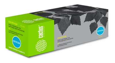 Картридж лазерный Cactus CS-CF412A для HP Color LaserJet Pro M452, M452nw, M452dn, M452dw, M477, M477dn, M477fdn, M477fdw, M477fnw, желтый, 2300 стр.