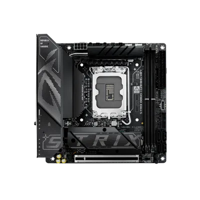 Материнская плата ASUS ROG STRIX B860-I GAMING WIFI, LGA1851, Intel B860, 2xDDR5, 4xSATA, 2xM.2, 1xPCIe 5.0 x16, DisplayPort, HDMI, USB Type-C, 1x2.5Gb LAN, Thunderbolt, 2x3.5 мм, 7.1, mini-ITX