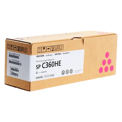 Картридж Ricoh 408186 (SP C360HE), малиновый, 6000 стр.