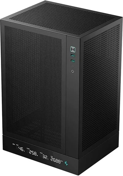 Корпус для ПК DeepCool - CH170 Digital, mITX, 1х2.5", 1х3.5", Mini Tower, без БП, цвет чёрный, R-CH170-BKNPI0D-G-1