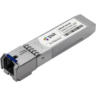 SNR SNR-SFP-W45-80 Одноволоконный модуль, SFP WDM 1000Base-BX, разъем SC, рабочая длина волны Tx/Rx: 1490/1550нм, дальность до 80км (24dB), с поддержкой функции DDM