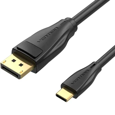 Кабель TypeC-DisplayPort, v1.2 4K, 8K, 2м, черный Vention (CGYBH)