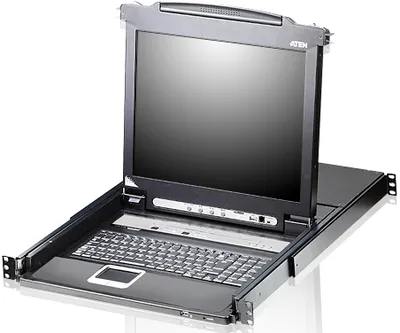 KVM-переключатель ATEN CL5716MR, 16 портов, 17", PS/2-USB, Single Rail