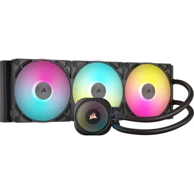 Система жидкостного охлаждения/ Water Cooling System Corsair iCUE LINK TITAN 420 RX RGB (420mm, Black, RGB/ Fans: 3x140mm, 94.7CFM, 36dBA, 1700RPM/ S: 1851, 1700, AM5, AM4)