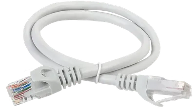 Патч-корд ITK PC01-C6U-1M, Cat.6 UTP, 1м, серый