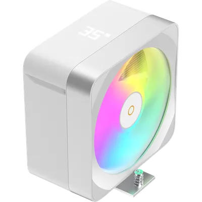 Кулер для процессора/ CPU Cooler Ocypus Delta A40 EX WH Digital (200W, 4-pin PWM, LED temp., 157mm, Al/Cu, 4x6mm, ARGB, 1x120mm, 60CFM, 31dBA, 1600RPM, S: 1851/1700/1200/115X, AM5/AM4, white)