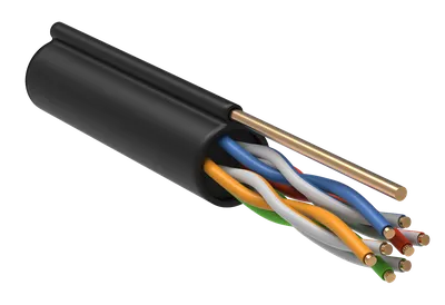 Кабель ITK LC3-C5E04-159, U/UTP Cat.5E, 4×2×24AWG, 305м, чёрный