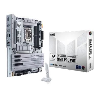 Материнская плата ASUS TUF GAMING Z890-PRO WIFI, LGA1851, Intel Z890, 4xDDR5, 4xSATA, 4xM.2, 1xPCIe 5.0 x16, DisplayPort, HDMI, USB Type-C, 1x2.5Gb LAN, Thunderbolt, 5x3.5 мм, 7.1, ATX