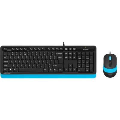 Клавиатура + мышь A4Tech Fstyler F1010 клав:черный/синий мышь:черный/синий USB Multimedia (F1010 BLUE)