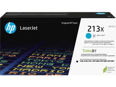 W2131X - 213X Cyn Original LaserJet Toner Crtg  for Color LaserJet Ent 5700/5800/6700/6800, up to 6000 pages