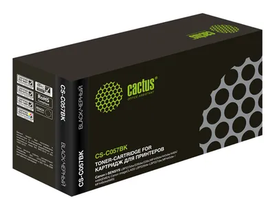 Картридж лазерный CACTUS CS-C057BK черный ((3100стр.) для Canon i-SENSYS LBP223dw/226dw/228x) (CS-C057BK)