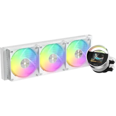 Система жидкостного охлаждения/ Water Cooling System Ocypus Sigma L36 WH ARGB (300W, 360mm, LED, White, ARGB/ Fans: 3x120mm, 73CFM, 2000RPM/ Pump height 99mm, 27dBA, 3100RPM, Rad thickness 27mm/ S: 1851, 1700, 1200, 115X, AM5, AM4)
