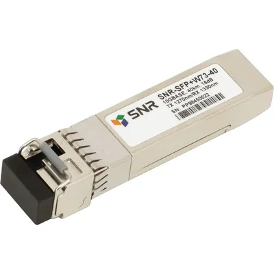 Трансивер SNR - SNR-SFP+W73-40, SFP PLUS, 10GBase-ER, Simplex LC, Одномодовый, wavelength TX-1270 нм / RX-1330 нм, до 40Км, full-duplex, SNR-SFP+W73-40