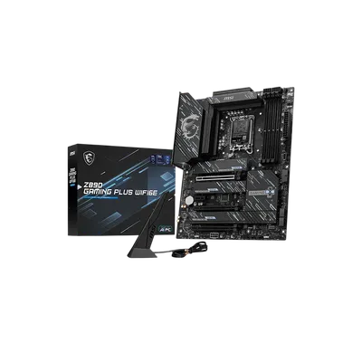 Материнская плата MSI Z890 GAMING PLUS WIFI6E, LGA1851, Intel Z890, 4xDDR5, 4xSATA, 4xM.2, 3xPCIe x16 (1xPCIe 5.0, 2xPCIe 4.0), 1xPCIe 4.0 x1, 1xHDMI, 1xDisplayPort, 1x 5Gb LAN, 4xUSB 2.0, 2xUSB 5Gbps Type-A, 1xUSB 10Gbps Type-A, 1xUSB 10Gbps Type-C, 3x3.5 мм, 7.1, ATX