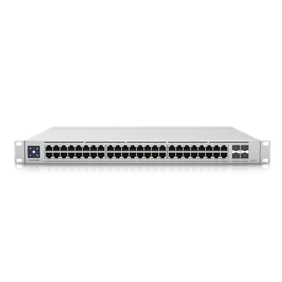 USW-Enterprise-48-PoE - Коммутатор, Ubiquiti, USW-Enterprise-48-PoE, Unifi Switch, Управляемый L3, 48 портов 10/100/1000/2500 Mbps RJ45 PoE+, 802.3af/at, бюджет 720W, 4 порта SFP+, 1.3 сенсорный LCM, Стоечный