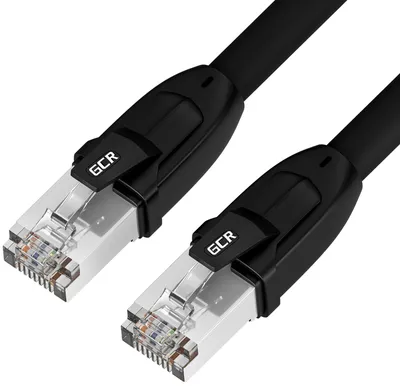 GCR PRO Патч-корд LSZH PROF кат.8 ethernet  20.0m S/FTP, RJ45, медь, 40 Гбит/с, 26 AWG, черный, литой, экранированные коннекторы 24K GOLD, T568B