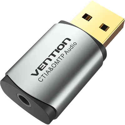 Vention CDLH0 Внешняя звуковая карта Vention  USB  Серая