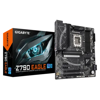 Материнская плата GIGABYTE Z790 EAGLE, LGA1700, Intel Z790, 4xDDR5, 4xSATA, 3xM.2, 1xPCIe 5.0 x16, DisplayPort, HDMI, 1x2.5Gb LAN, USB Type-C, 3x3.5 мм, 7.1, ATX