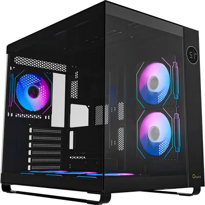 Корпус ПК без блока питания/ Case Ocypus Iota C70 BK ARGB, Midi-Tower, TG, 6x120mm ARGB, 2xUSB-A 3.0 + 1xUSB-C 3.1, ATX, mATX, mITX Black