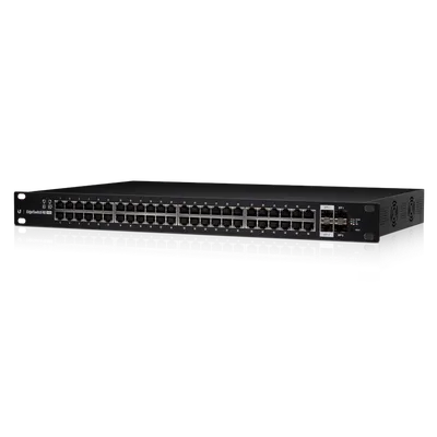 ES-48-500W - Коммутатор, Ubiquiti, ES-48-500W, EdgeSwitch, Управляемый L2+, 48 портов 10/100/1000 Mbps RJ45 PoE, 802.3af/at, бюджет 500W, 2 порта SFP, 2 порта SFP+, Стоечный