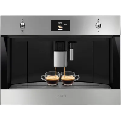 Кофемашина Smeg CMS4303XRU, автоматическая, зерновой кофе, серебристая