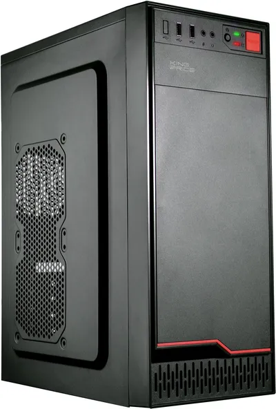 Корпус KingPrice KPCC-MD201, ATX, Midi-Tower, без БП, черный