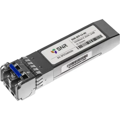 SNR SNR-SFP-LX-80 Двухволоконный модуль, SFP 1000BaseLX, разъем LC, рабочая длина волны 1550нм, дальность до 80км (24dB), с поддержкой функции DDM