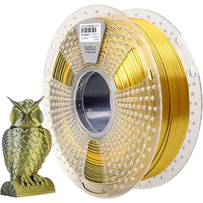 Филамент NV PRINT Silk PLA+  Black/Gold шелковистый черный и золотой  для 3D печати диаметр 1.75мм  длина 330 метров  масса 1 кг