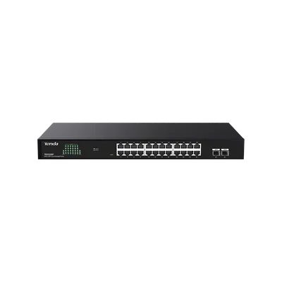 Коммутатор Tenda TEG2226F, управляемый, 24×1GbE, 2×SFP