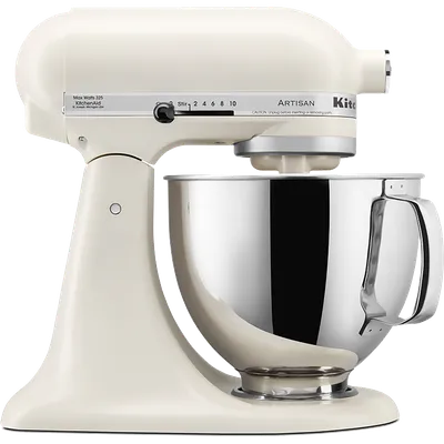 Миксер KitchenAid 5KSM125EPL кремовый, стационарный, 300 Вт, 4.8 л, 10 скоростей