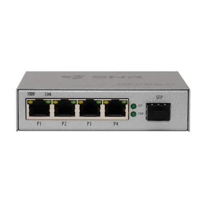 Коммутатор SNR SNR-S1904G-1S, неуправляемый, 4×1GbE, 1×SFP