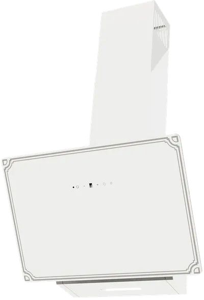 Вытяжка Korting KHC 69059 RGW, настенная, 950 м³/ч, LED, белое стекло