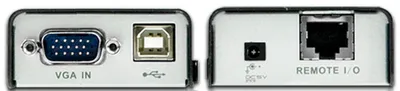 Удлинитель/усилитель/extender, VGA/SVGA+KBD+MOUSE USB, 100 метр., HD-DB15+USB A-тип/USB B-тип, Female, без шнуров, Б.П. 220> 5V, (по витой паре/UTP/FTP макс.разрешение 1920х1200 60Hz(30m) 1280х1024 60Hz(100m) DDC2B3 г.гар.+электростраховка/ATEN/ Mini USB KVM EXTENDER W/230V ADP.