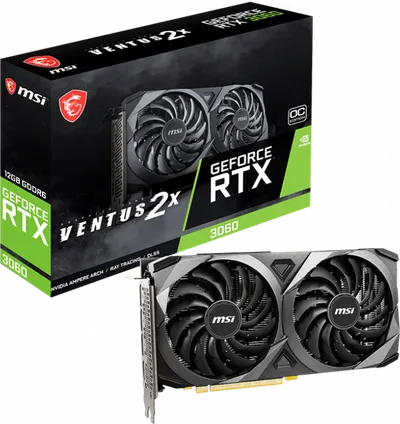 Видеокарта MSI GeForce RTX 3060 VENTUS 2X 12G OC, 12GB GDDR6, 192-bit