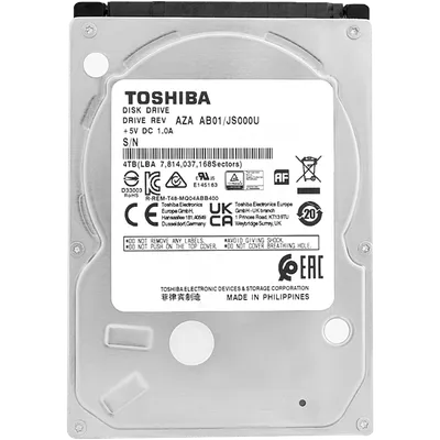 Жесткий диск/ HDD Toshiba SATA 4TB 2.5" 6.0 Gbit/s 15mm 5400 rpm 128Mb OFFICIAL RECERTIFIED 1 year warranty (replacement ST4000LM024, WD40EZZX, ST4000DM004, WD20SPZX)