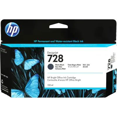 Картридж струйный Cartridge HP 728 для DJ Т730/Т830, черный матовый (130мл)