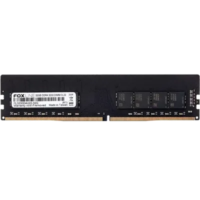 Оперативная память для компьютера 32Gb (1x32Gb) PC4-25600 3200MHz DDR4 DIMM CL22 Foxline FL3200D4U22-32G FL3200D4U22-32G
